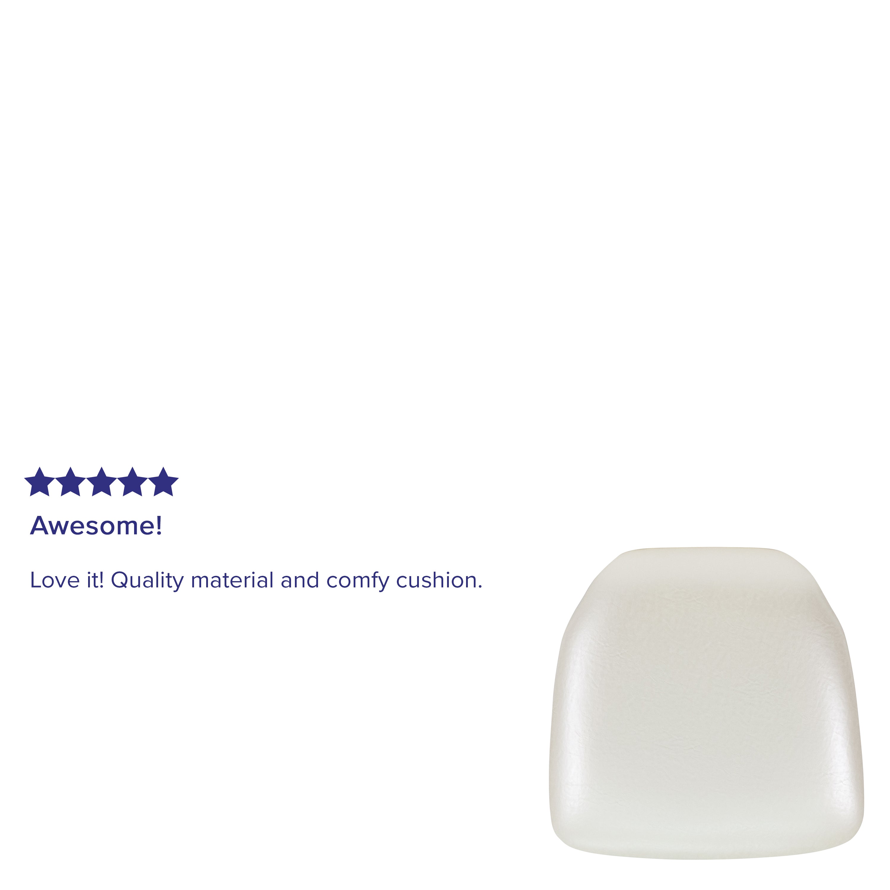 Louise Hard Ivory Vinyl Chiavari Chair Cushion