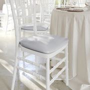 Louise Hard Silver Vinyl Chiavari Chair Cushion