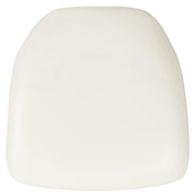 Louise Hard White Vinyl Chiavari Chair Cushion