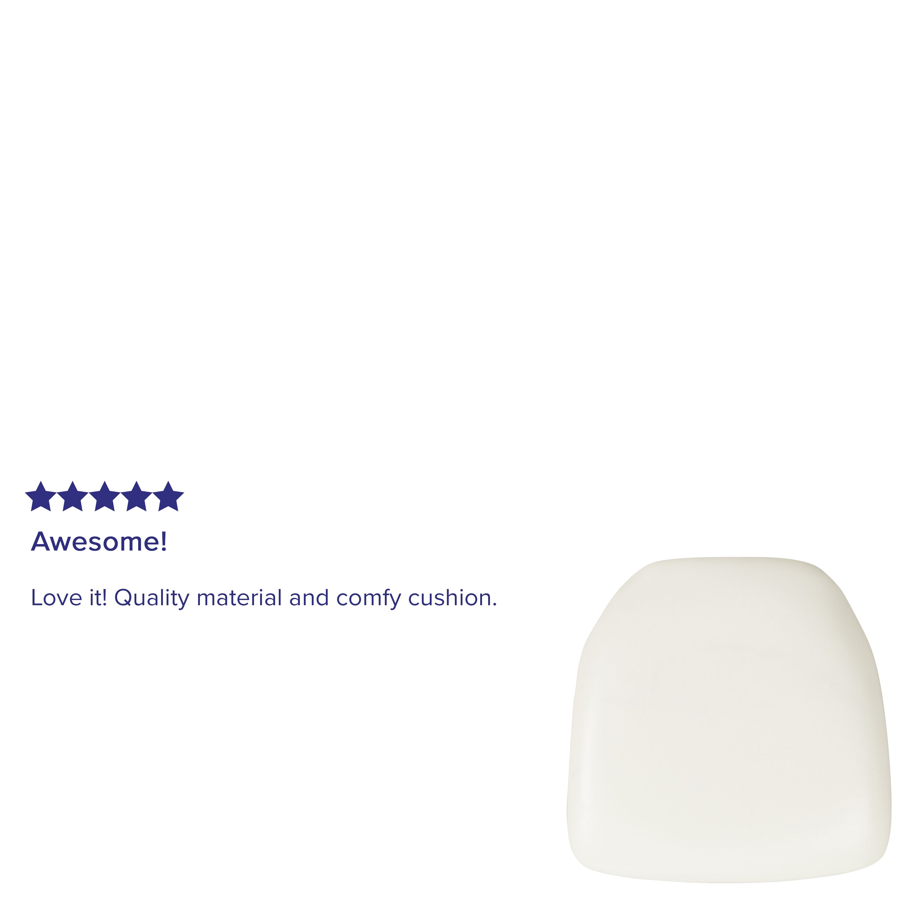 Louise Hard White Vinyl Chiavari Chair Cushion