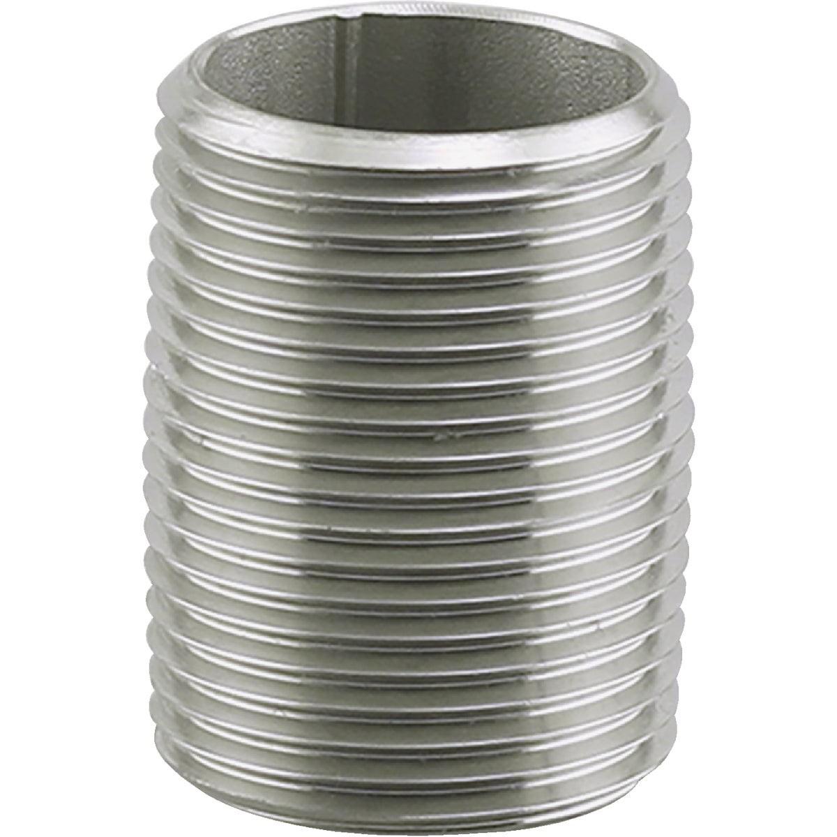PLUMB-EEZE 3/4 In. MIP x Close Stainless Steel Nipple