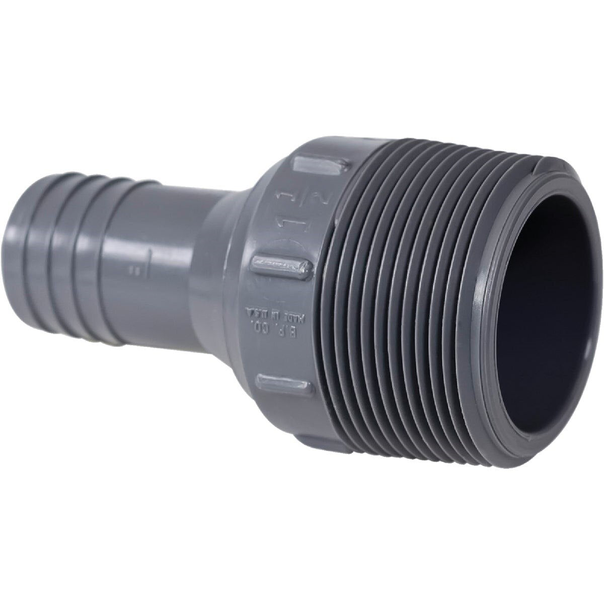 UPPRA-1510 Boshart 1-1/2 MPT x 1 In. Insert Reducing Polypropylene Hose Adapter