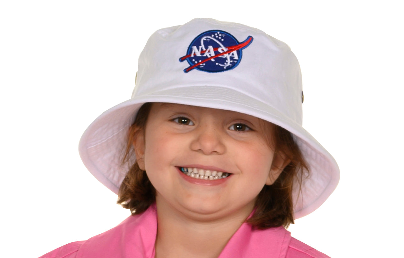 NASA Bucket Hat, 56 cm, White with Meatball