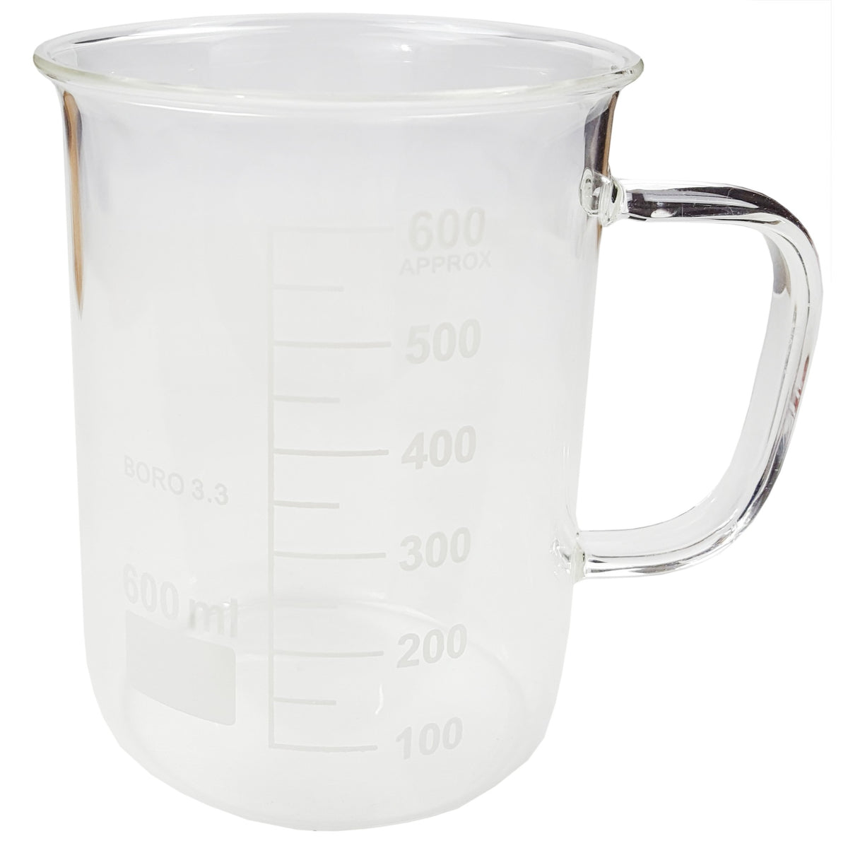 Beaker, Mug, Borosilicate Glass, 600ml, Case of 40