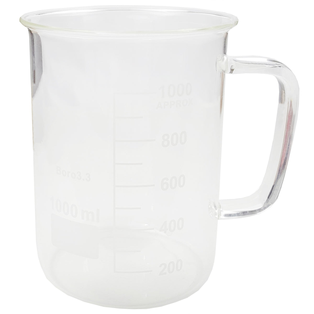 Beaker, Mug, Borosilicate Glass, 1000ml, Case of 24