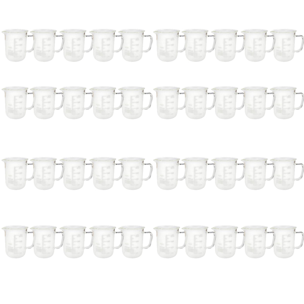 Beaker, Mug, Borosilicate Glass, 400ml, with Handle and Pour Spout, Case of 40