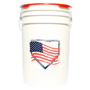 Buckets & Bucket Combos - 6 Gallon Flag Bucket With Padded Lid - Pack Of 1
