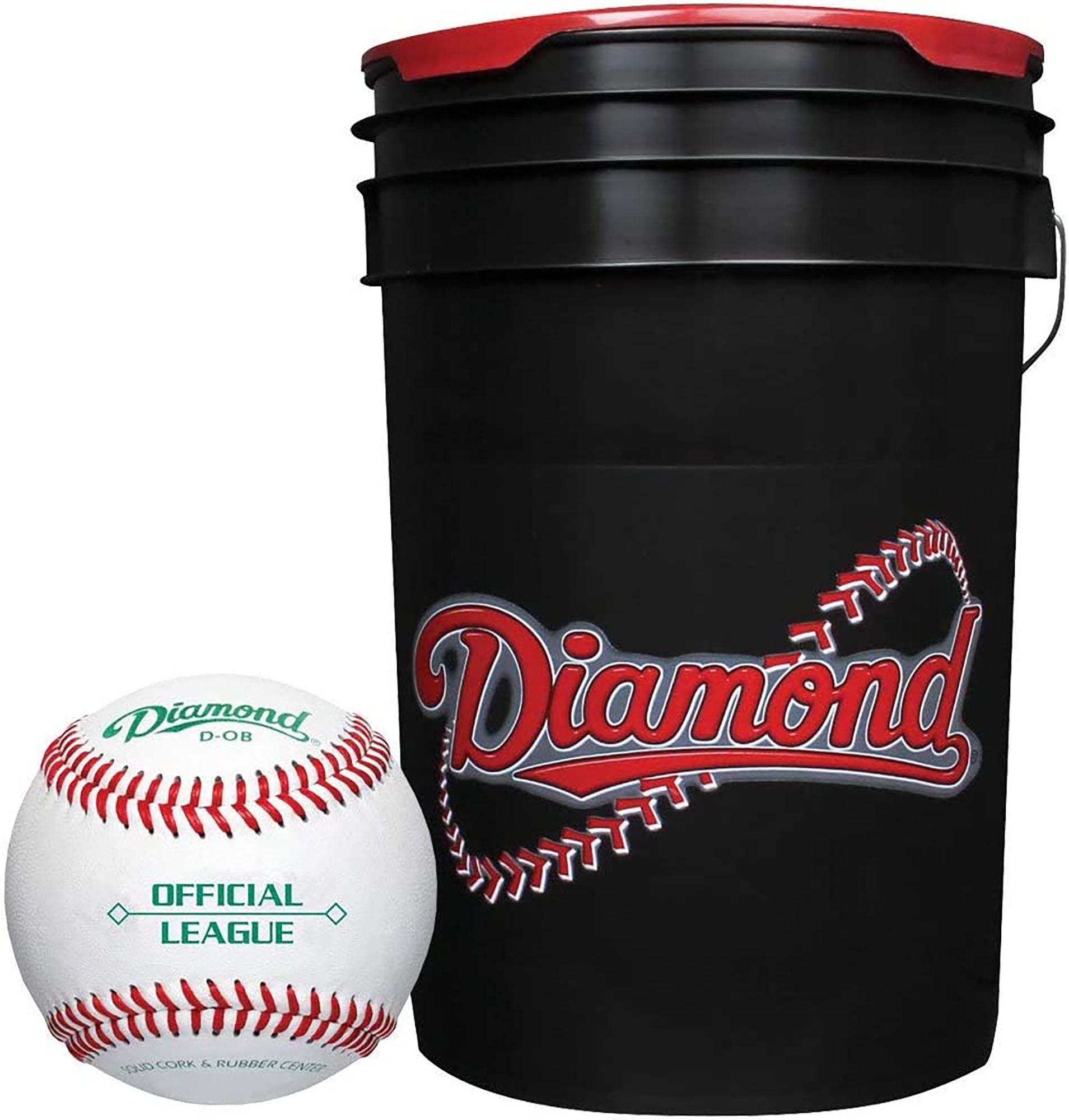 Buckets & Bucket Combos - Black Bucket W/ 30 D-Ob Baseballs - Pack Of 1