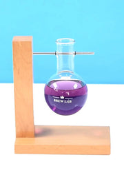 Wooden stand with Round Bottom Flask (1 pc) & Rod with O rings