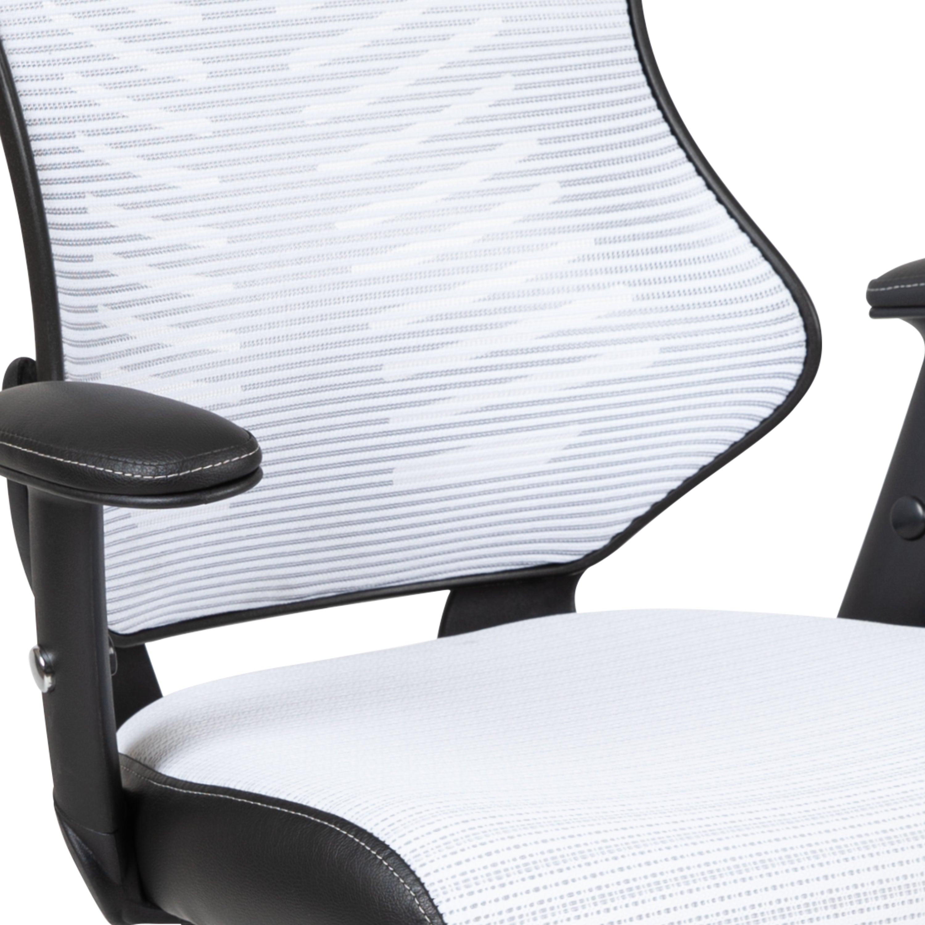 Kale High Back Designer White Mesh Executive Swivel Ergonomic Office Chair with Adjustable Arms