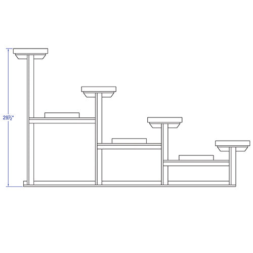 Bleacher - 27 ft. (4 Row - Single Foot Plank) - Standard,  Outdoor