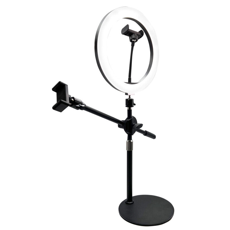 HamiltonBuhl® Content Creators Set - Ring Light with Dual Smartphone Holders