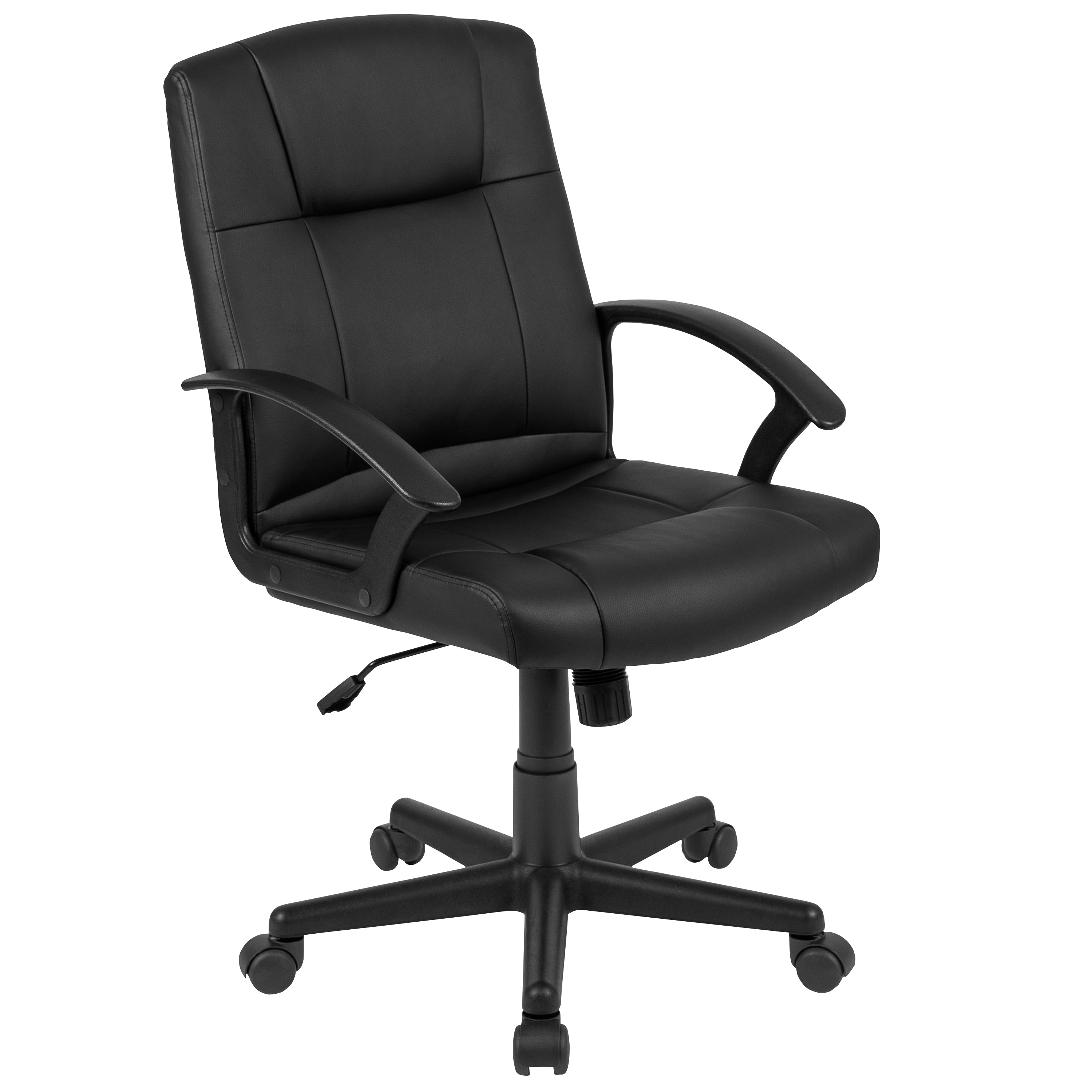 Lake 5 Piece Cherry Oval Conference Table Set with 4 Black LeatherSoft-Padded Task Chairs