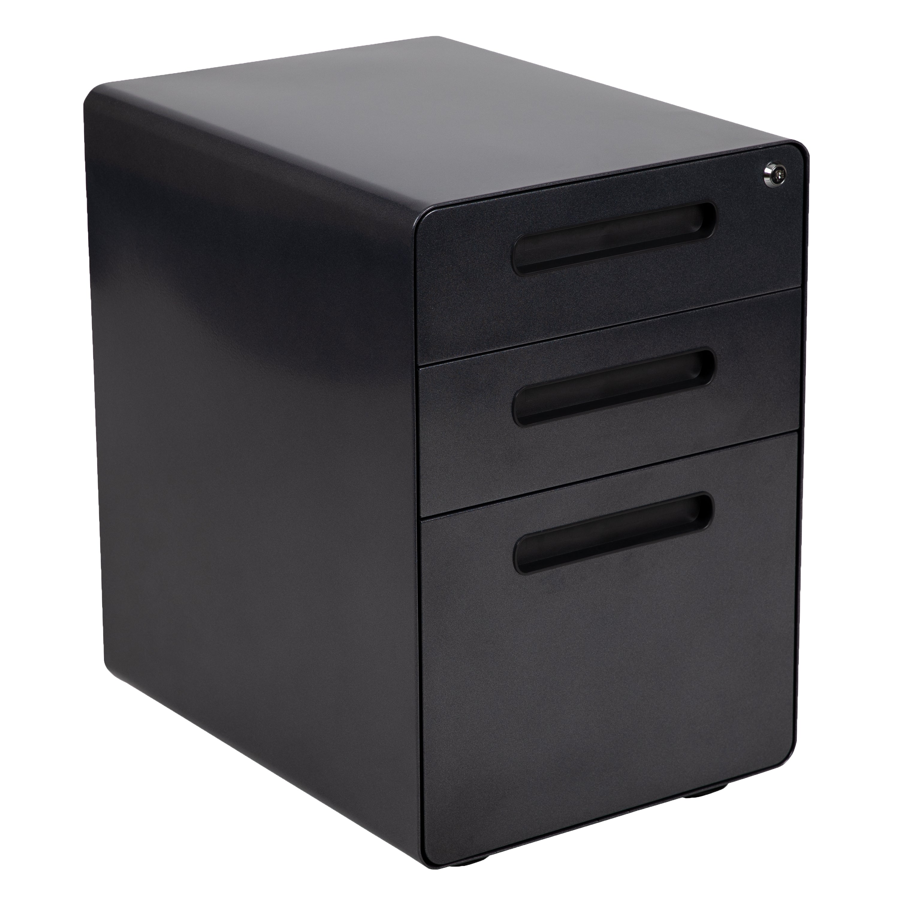 Stiles Work From Home Kit - Adjustable Computer Desk, Ergonomic Mesh Office Chair and Locking Mobile Filing Cabinet with Inset Handles
