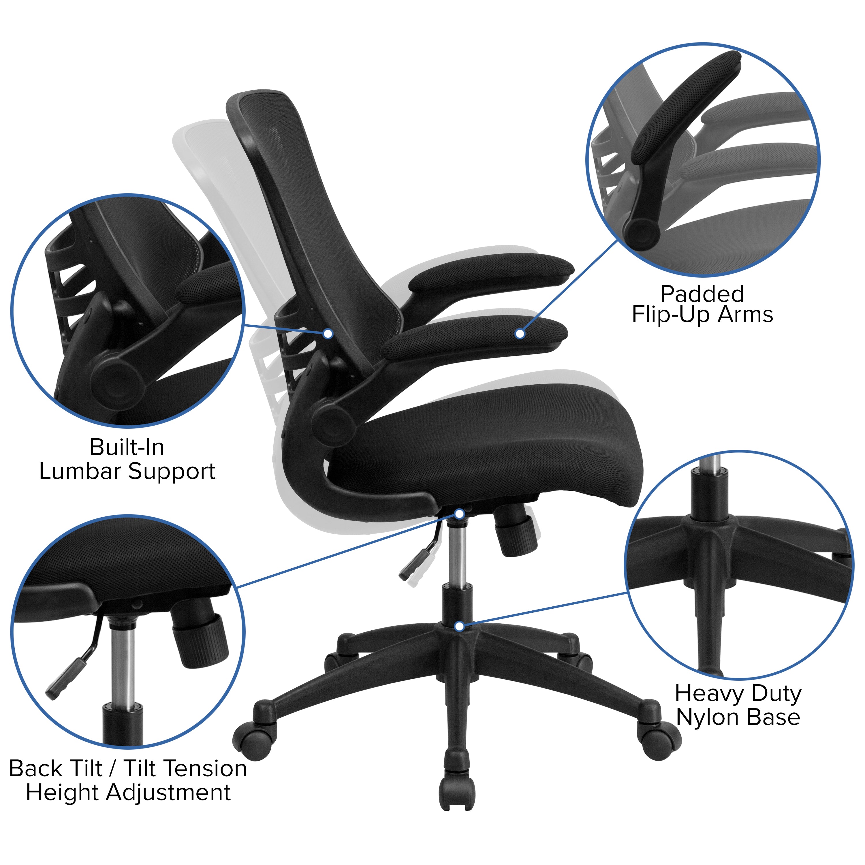 Stiles Work From Home Kit - Adjustable Computer Desk, Ergonomic Mesh Office Chair and Locking Mobile Filing Cabinet with Inset Handles