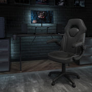 Optis Black Gaming Desk and Black Racing Chair Set with Cup Holder, Headphone Hook, and Monitor/Smartphone Stand