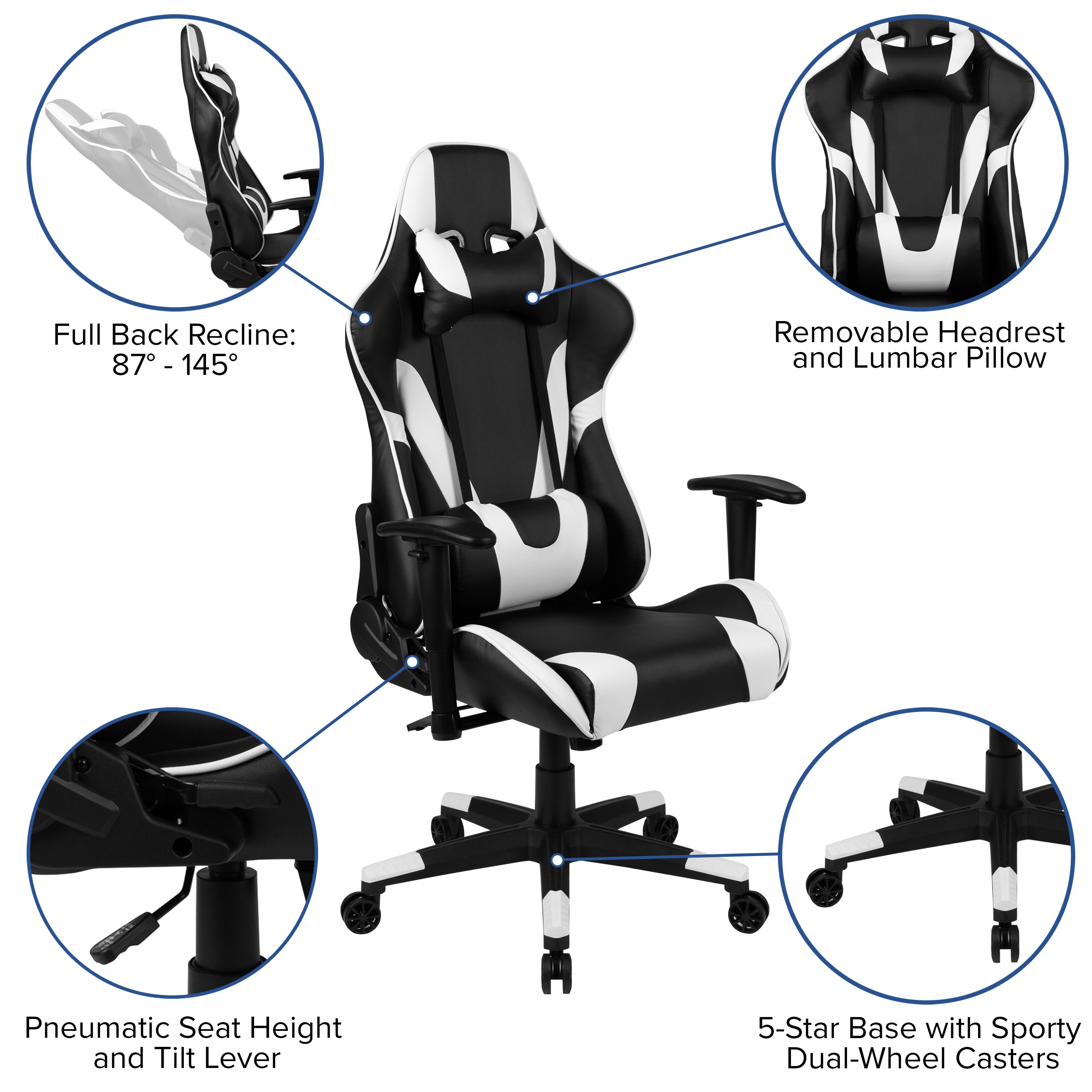 Optis Red Gaming Desk and Black Reclining Gaming Chair Set with Cup Holder and Headphone Hook