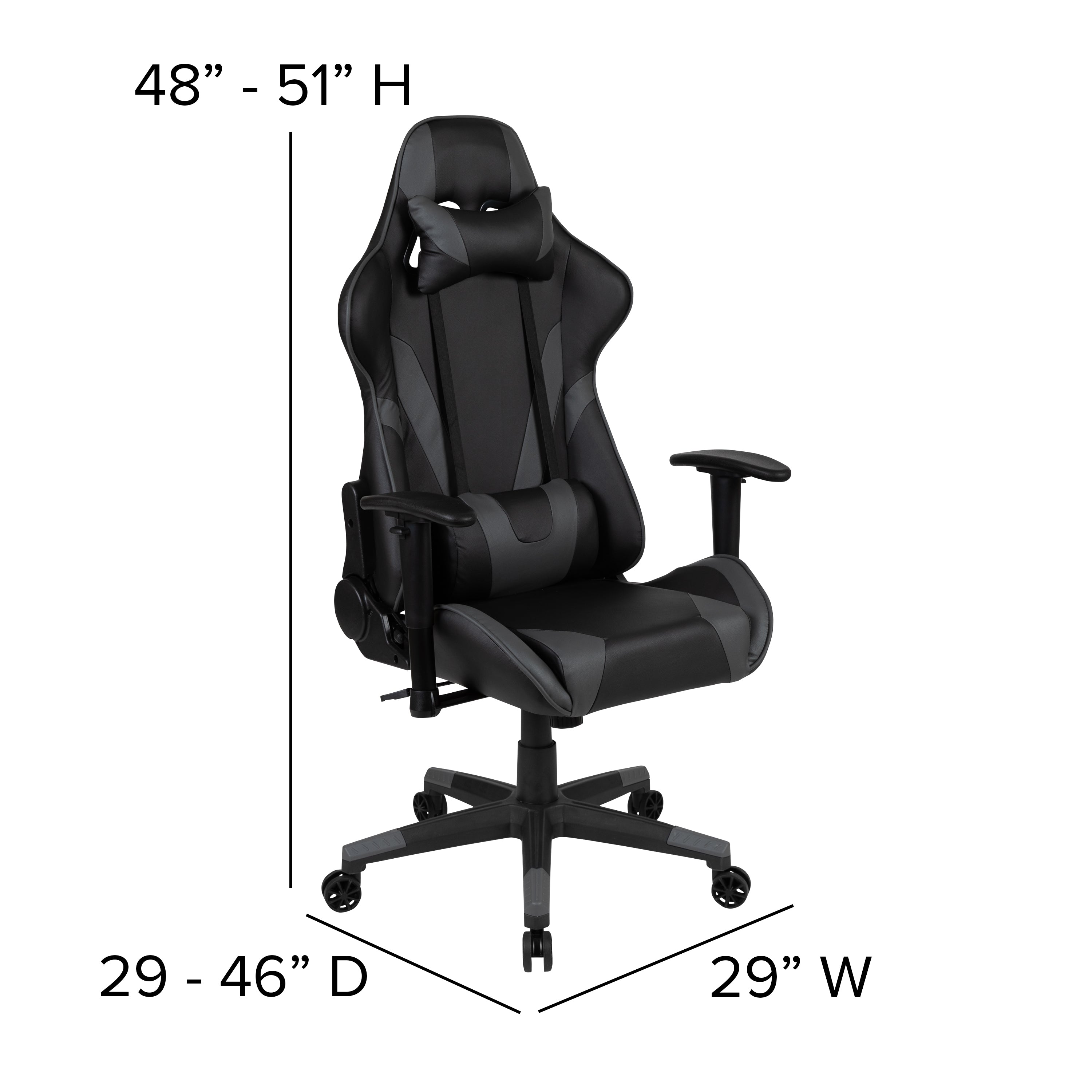 Optis Red Gaming Desk and Gray Reclining Gaming Chair Set with Cup Holder and Headphone Hook