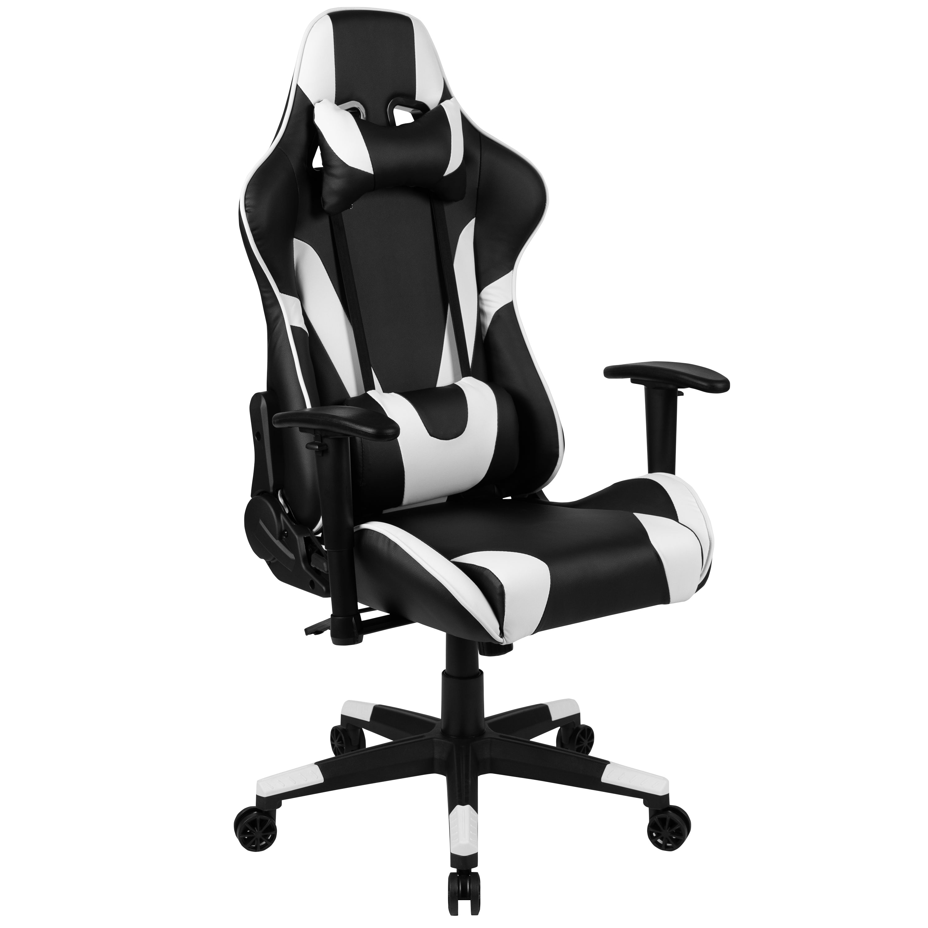 Optis Black Gaming Desk and Black Reclining Gaming Chair Set with Cup Holder, Headphone Hook, and Monitor/Smartphone Stand