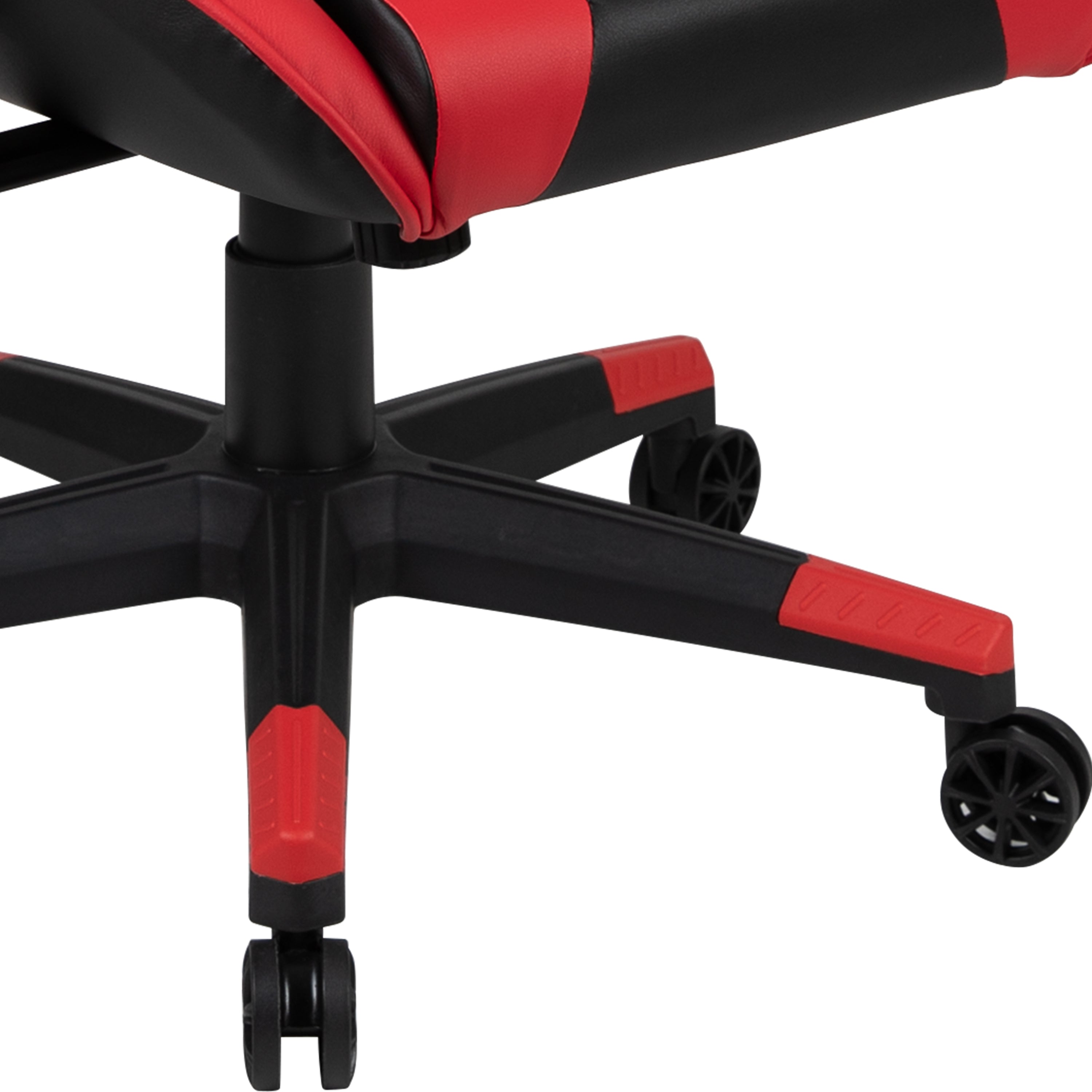 Optis Black Gaming Desk and Red/Black Reclining Gaming Chair Set with Cup Holder, Headphone Hook, and Monitor/Smartphone Stand