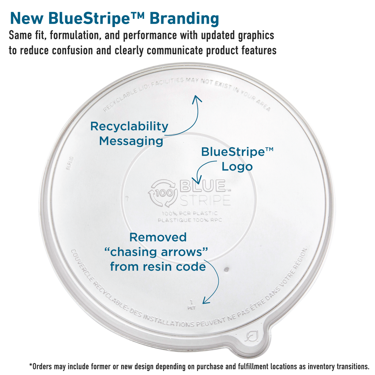 100% Recycled Content Lid, Fits 24-46oz. Molded Fiber Bowls - Case of 400