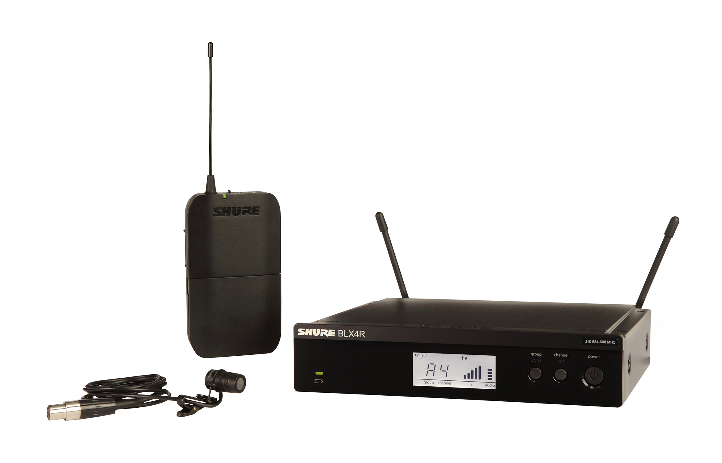 Shure BLX14R/W85-H11 Wireless Rack-Mount Presenter System with WL185 Lav Mic. H11 Band