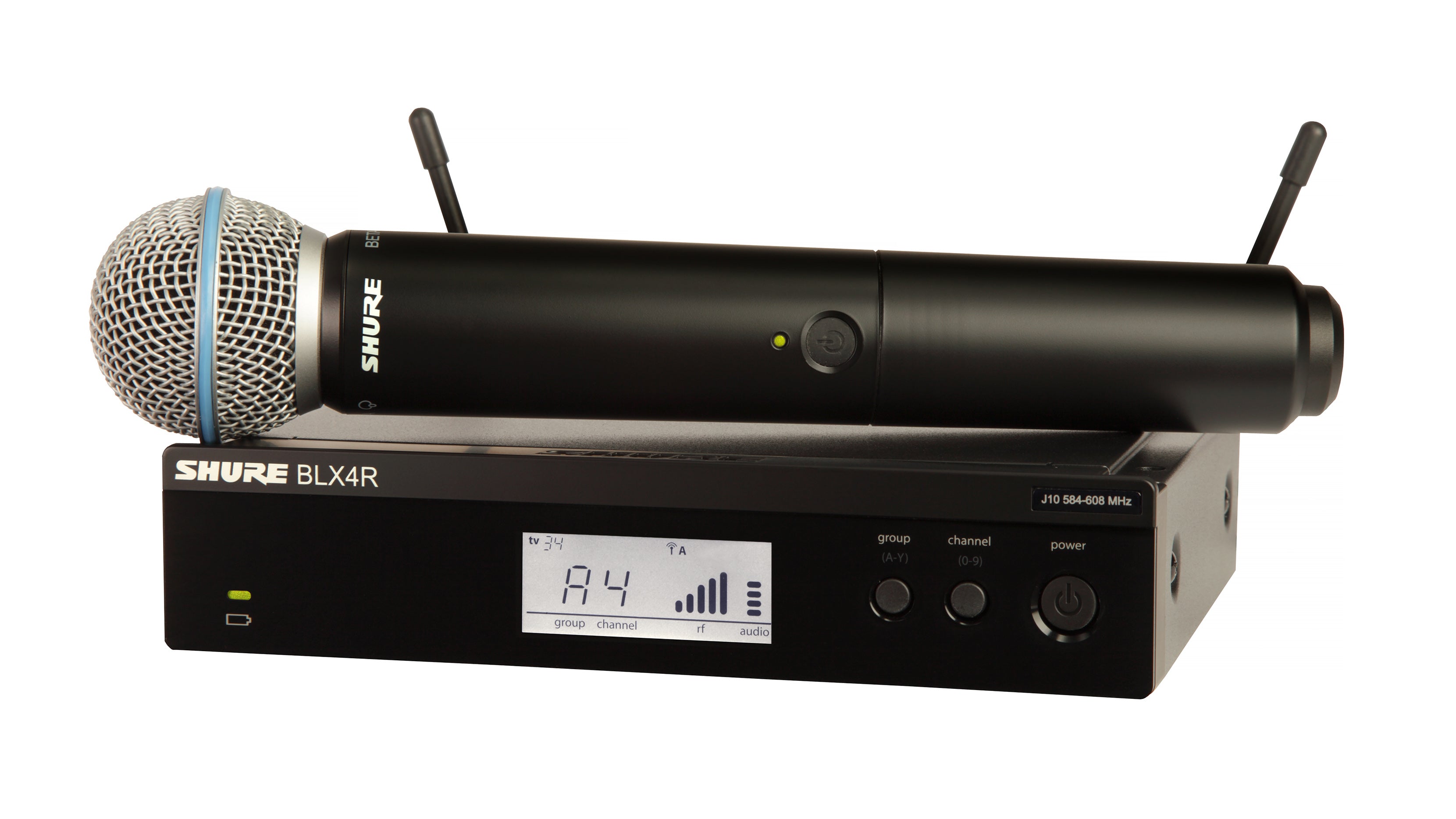 Shure BLX24R/B58-H9 Wireless Vocal Rack-Mount Set With Beta 58A. H9 Band