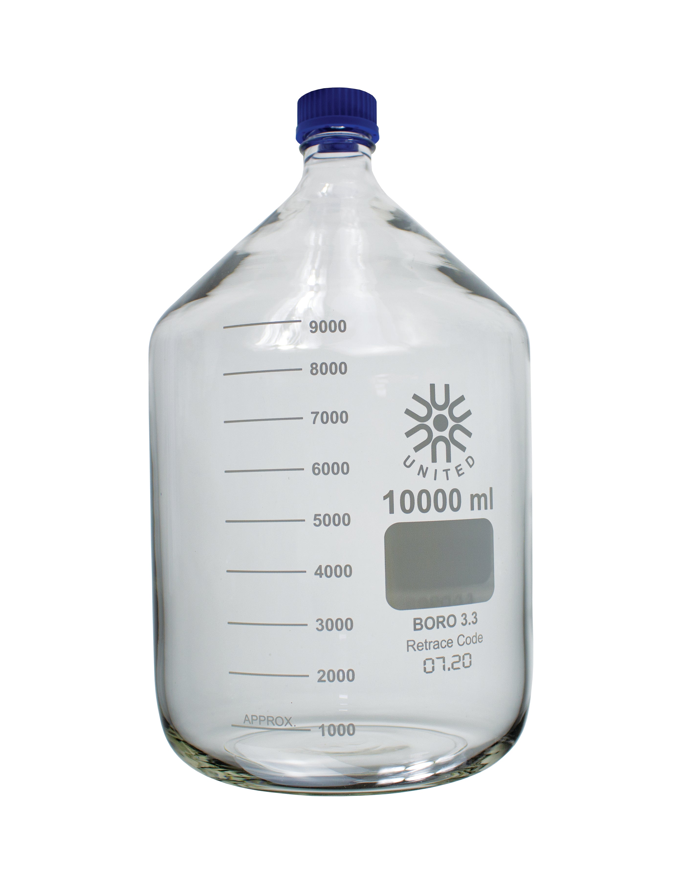 United Scientific® Media/Storage Bottle, 10000 mL