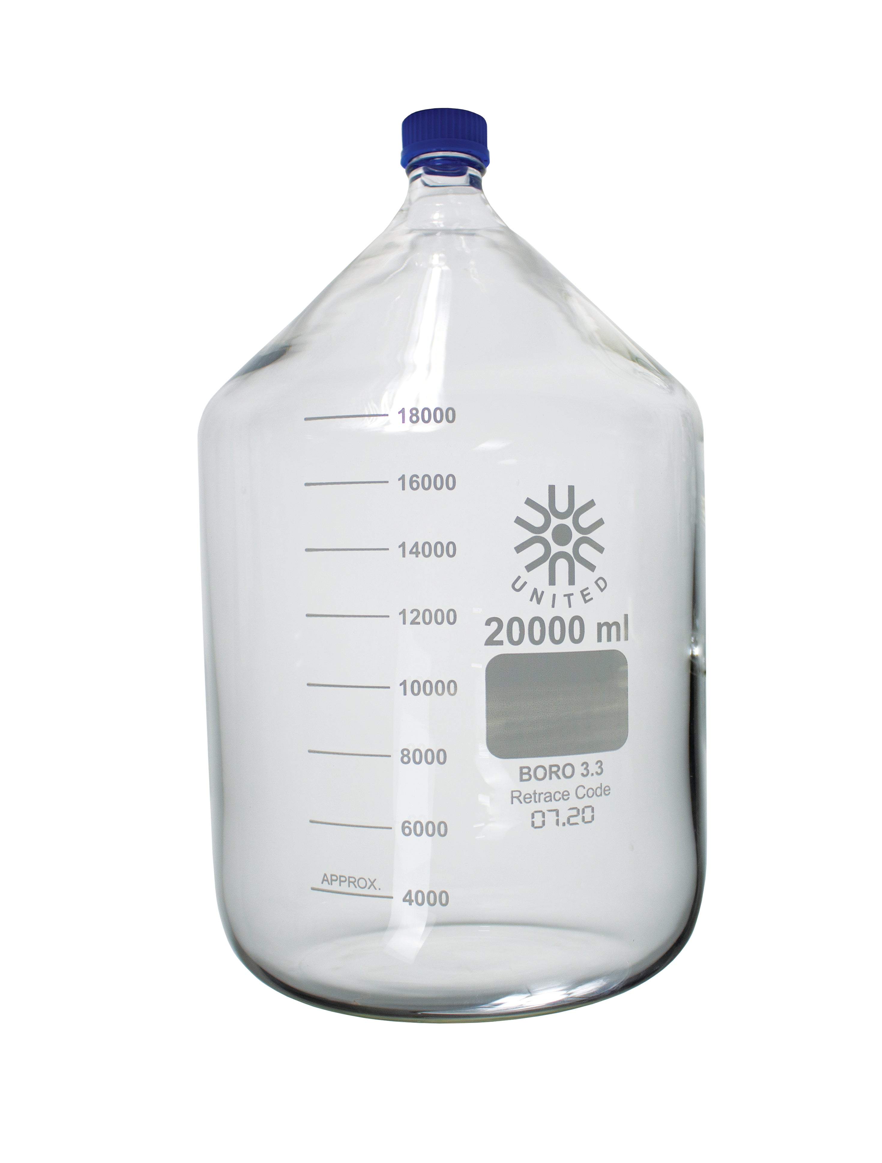 United Scientific® Media/Storage Bottle, 20000 mL