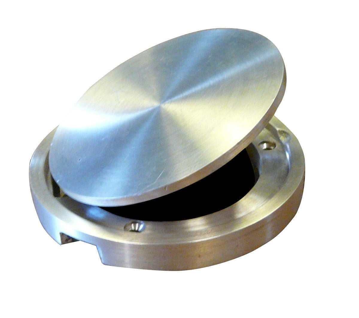 Small Hinged Brass Floor Socket Cover Plate Only, Class: small-package, Weight: 4 lbs