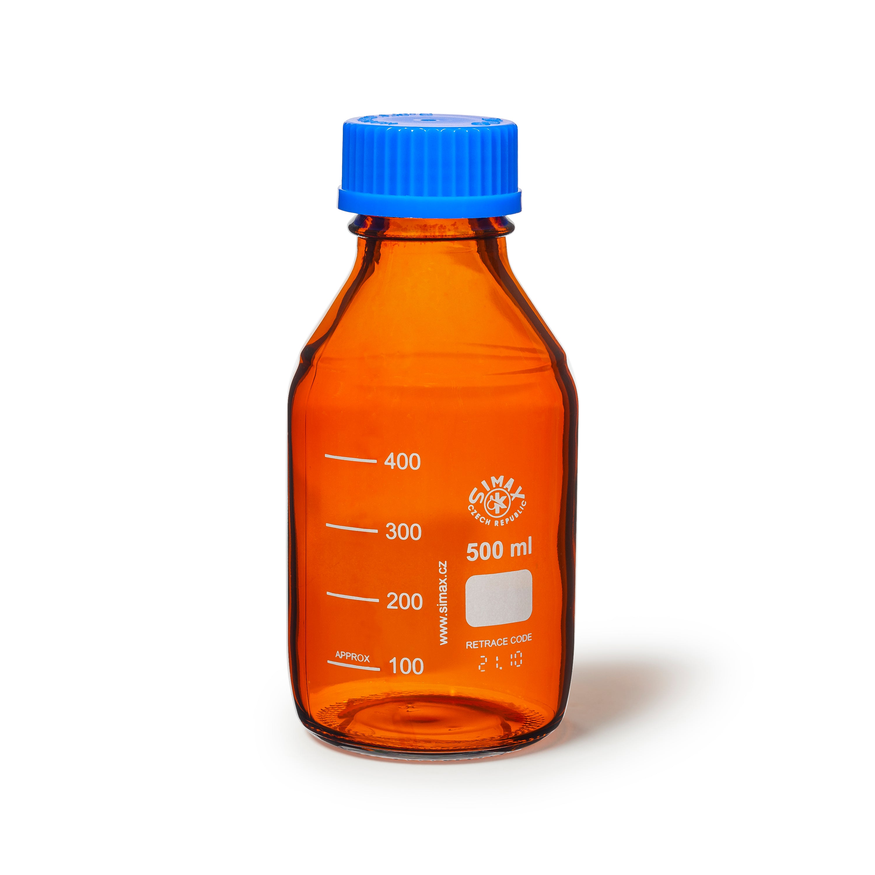 United Scientific® Media/Storage Bottles, Amber, 500 mL, comes with 10