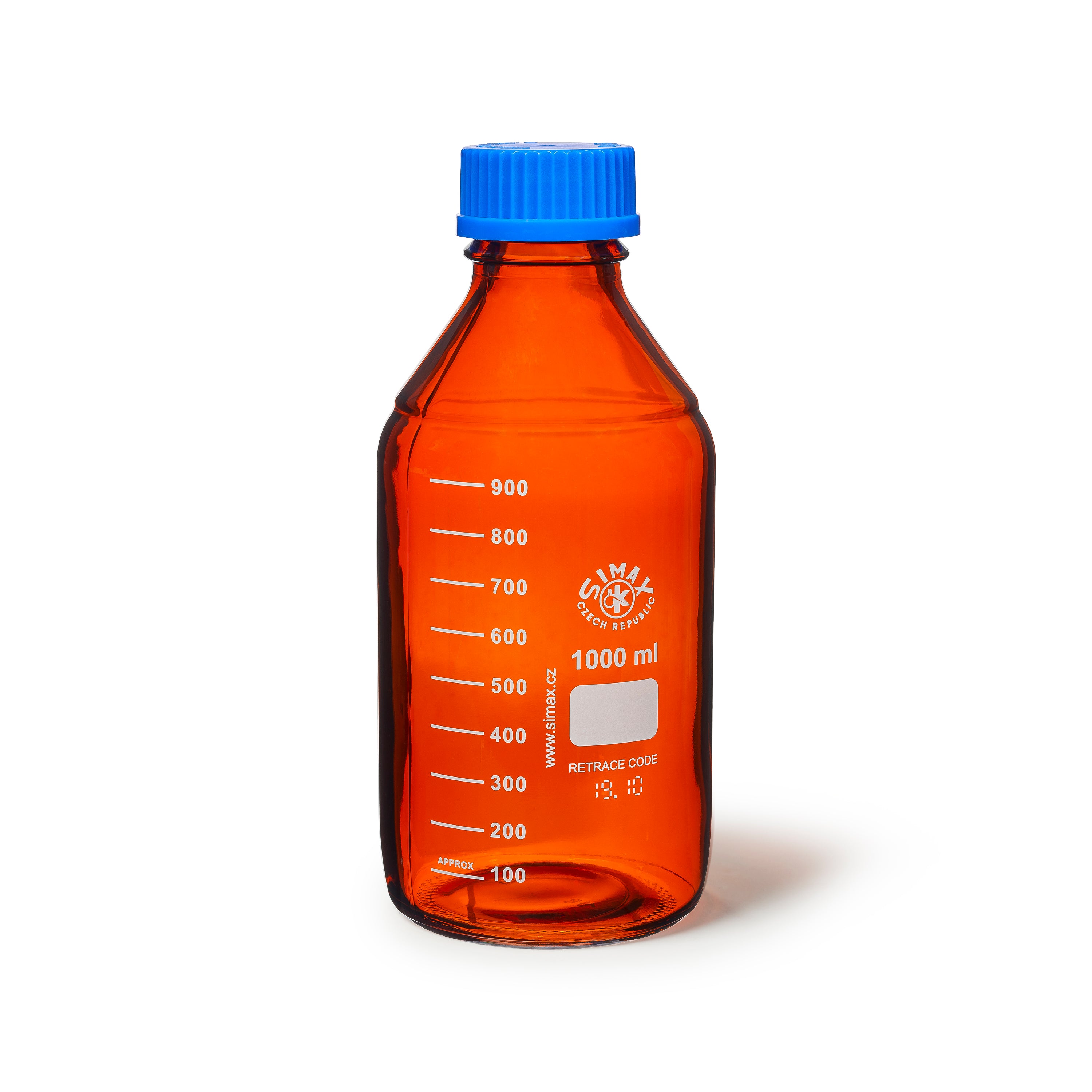 United Scientific® Media/Storage Bottles, Amber, 1000 mL, comes with 10