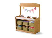 Make-Believe Stand with 6 Sage Open Tubs