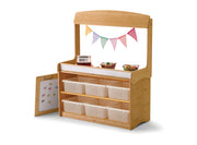 Make-Believe Stand with Hide-away Panel and 6 Clear Open Tubs