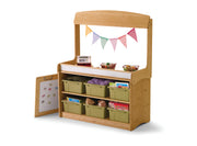 Make-Believe Stand with Hide-away Panel and 6 Sage Open Tubs