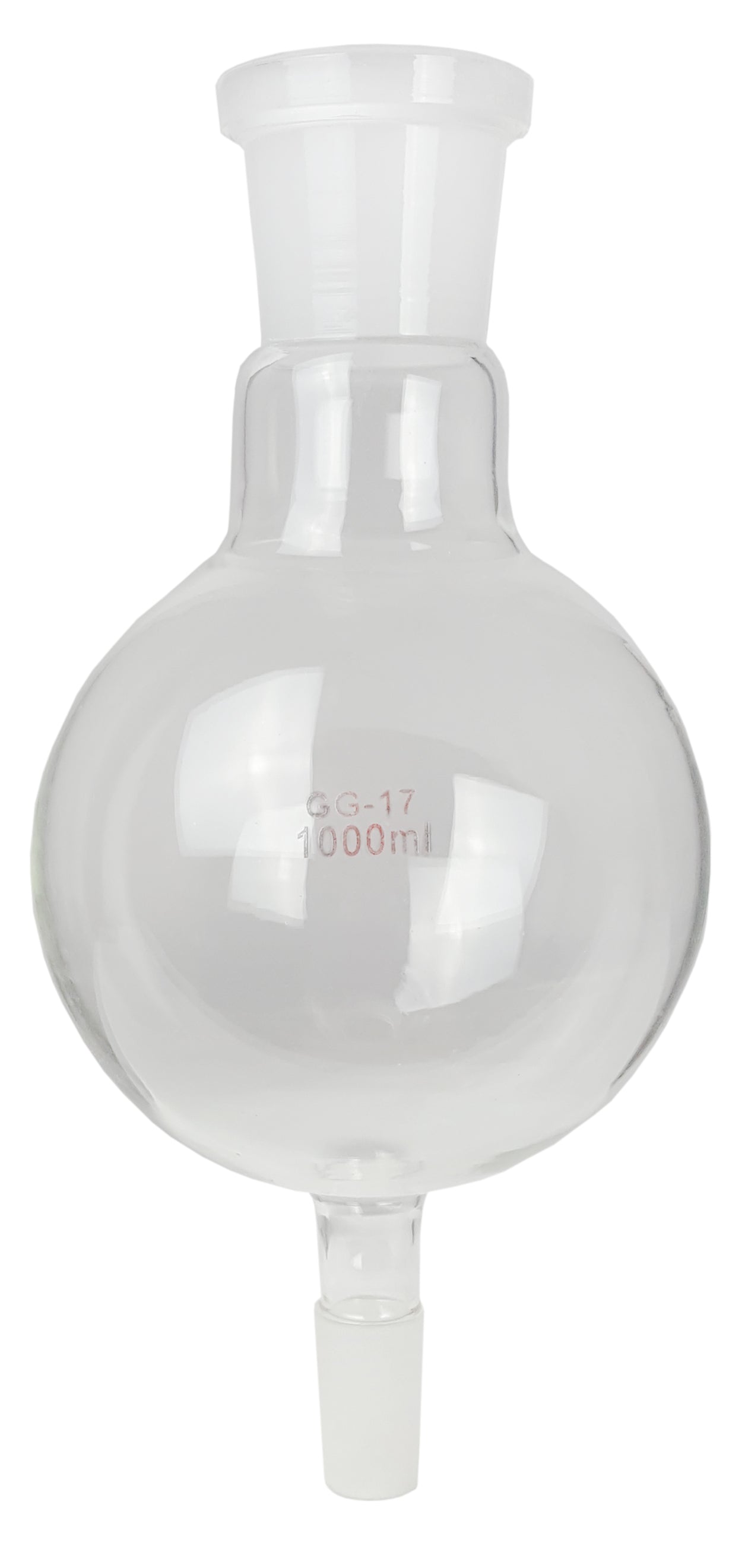 Biomass Flask 1000ml 45/50 top joint 24/40 bottom joint. Borosilicate Glass.
