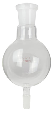 Biomass Flask 1000ml 45/50 top joint 24/40 bottom joint. Borosilicate Glass.
