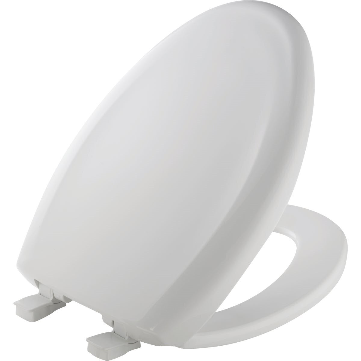 Mayfair Elongated Closed Front Premium Sweptback Slow-Close White Plastic Toilet Seat