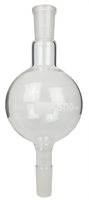 Biomass Flask 500ml 24/40 top and bottom Joint. Borosilicate Glass.