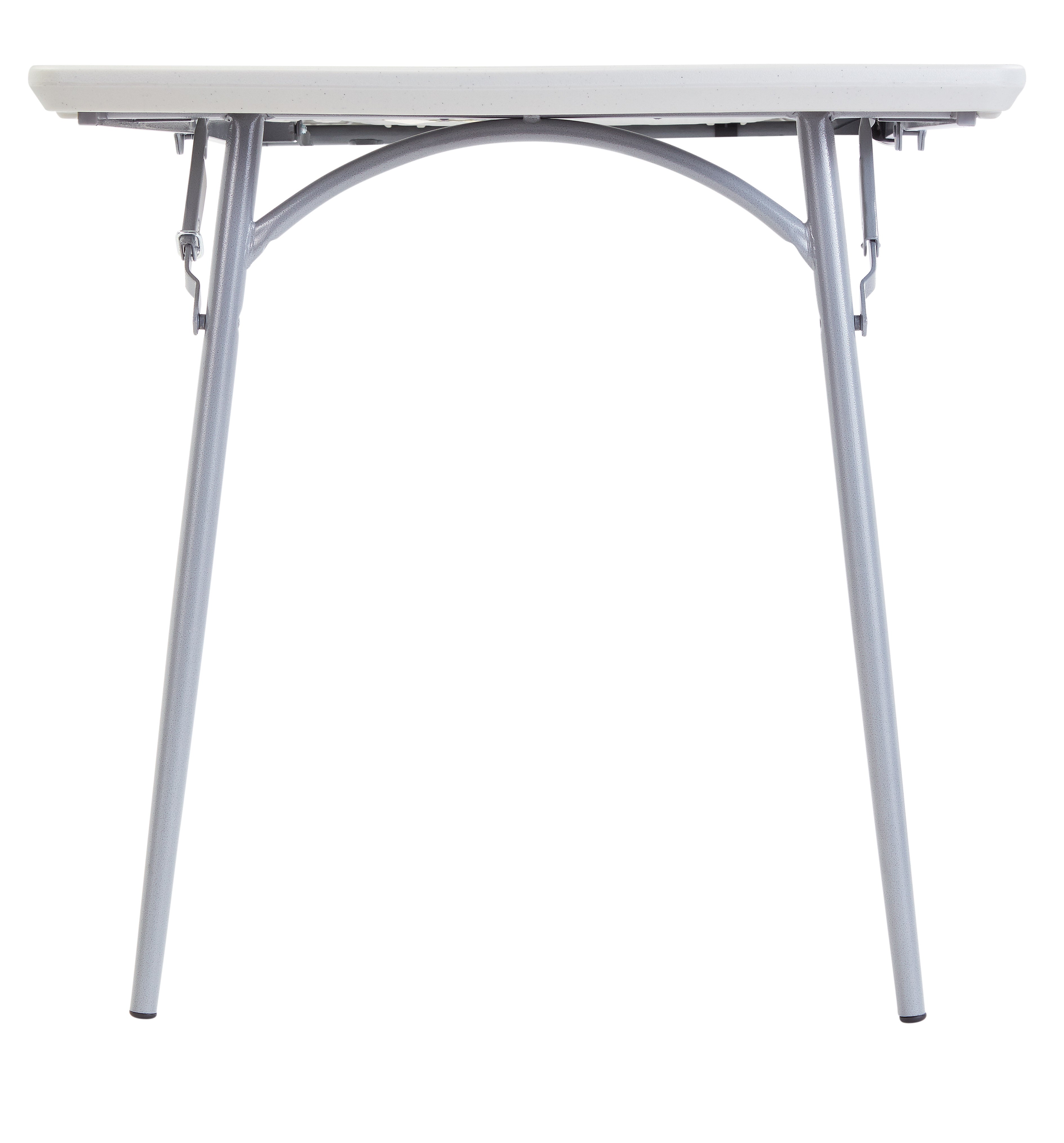 NPS® 30" x 72" Heavy Duty Fold-in-Half Table, Surface Color: Speckled Grey, Frame Color: Grey
