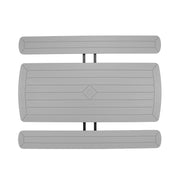 NPS® 30" x 72" Blow Molded Picnic Table, Surface Color: Light Speckled Grey, Frame Color: Black