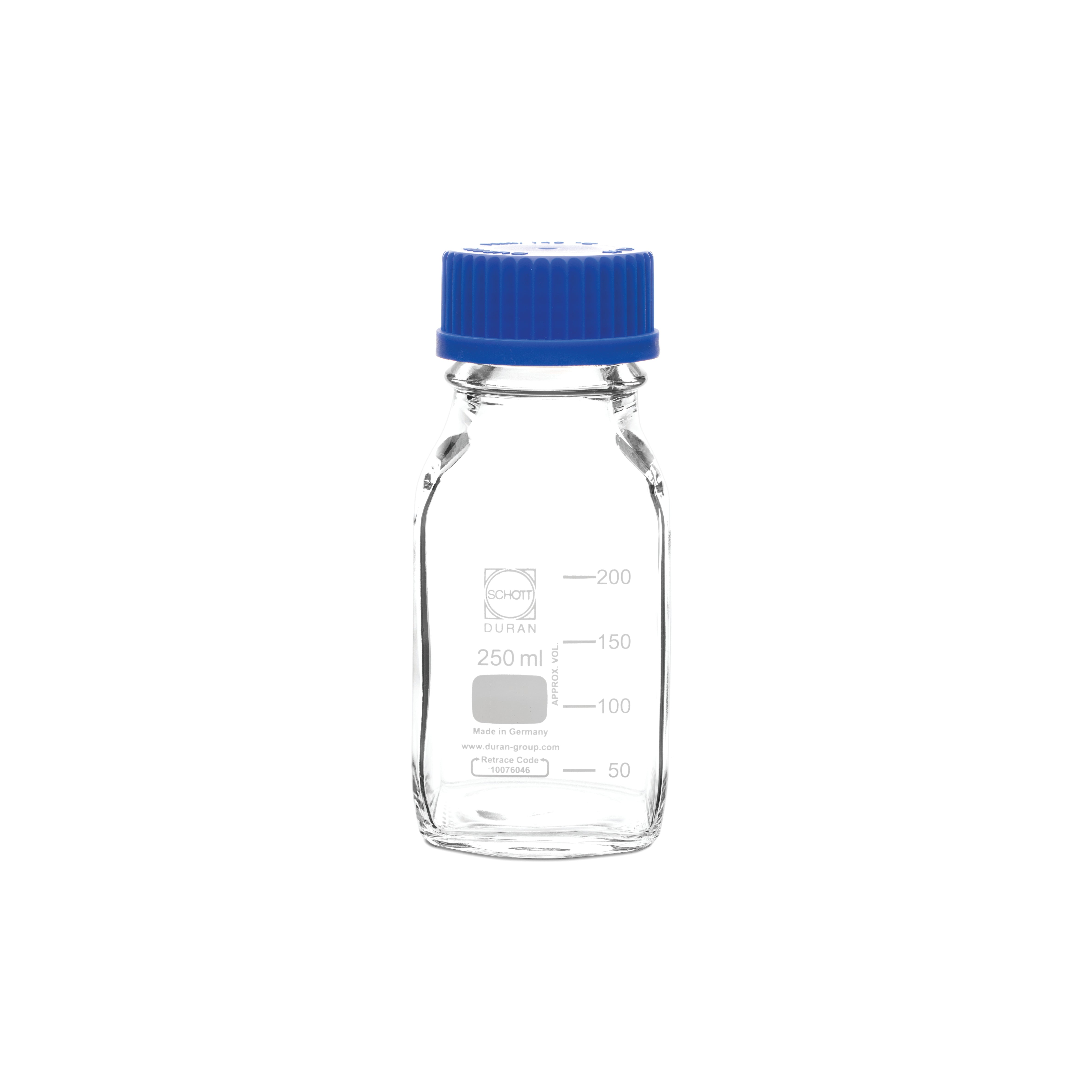 United Scientific® Media/Storage Bottles, Square, 250 mL, comes with 10