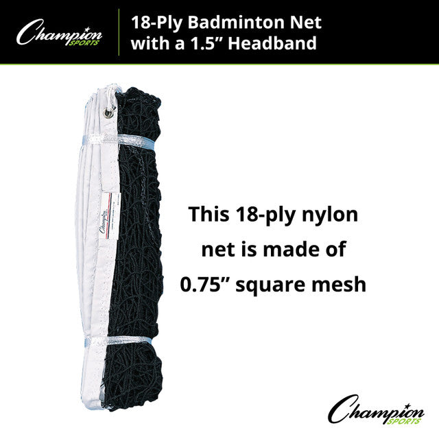 18-Ply Badminton Net, 1.5" Headband