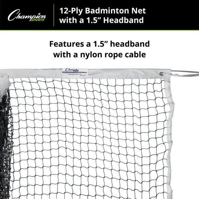 12-Ply Badminton Net, 1.5" Headband