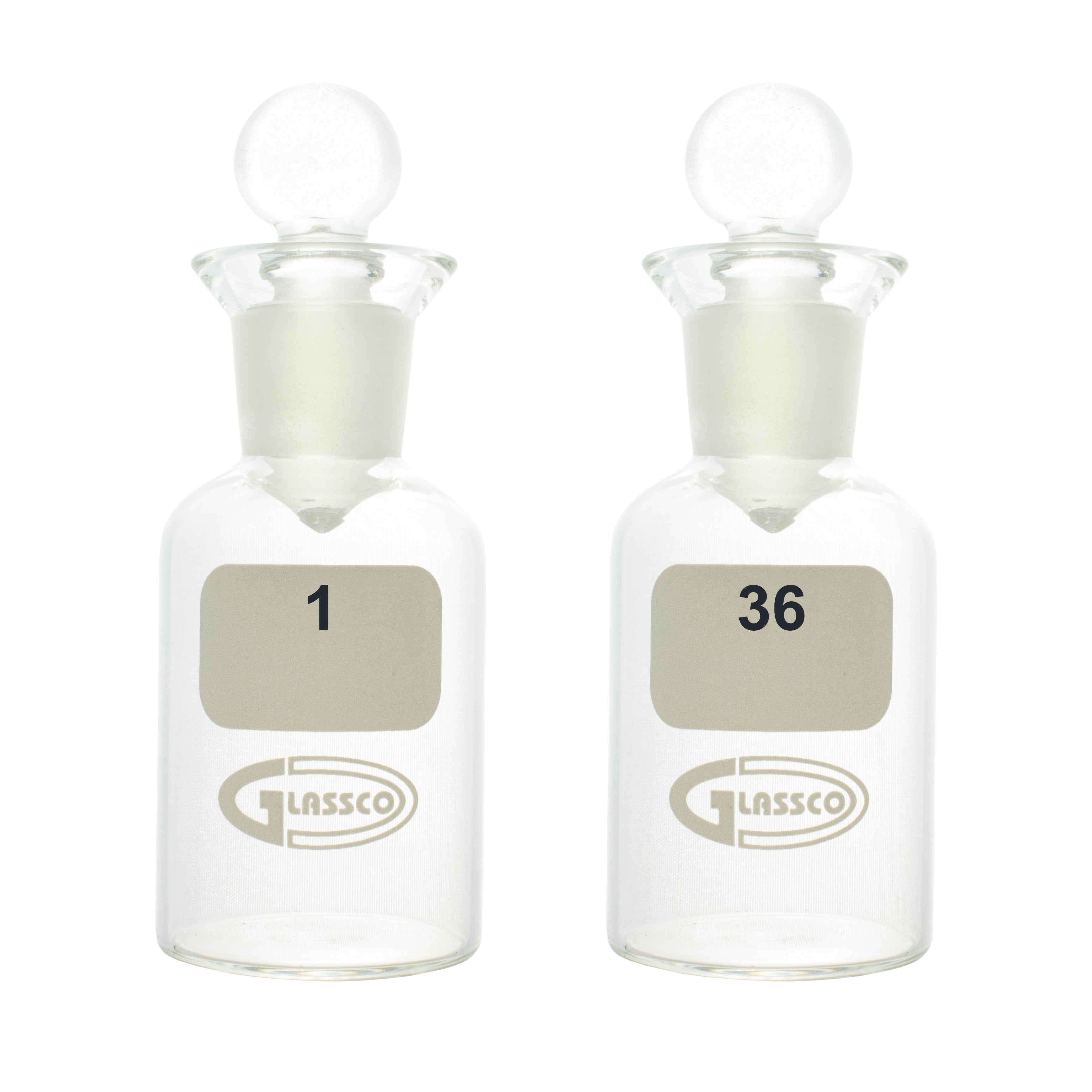 United Scientific® B.O.D. Bottles, Numbered, 60 mL, comes with 36
