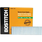 Bostitch 18-Gauge Galvanized Narrow Crown Finish Staple, 7/32 In. x 1-3/8 In. (3000 Ct.)