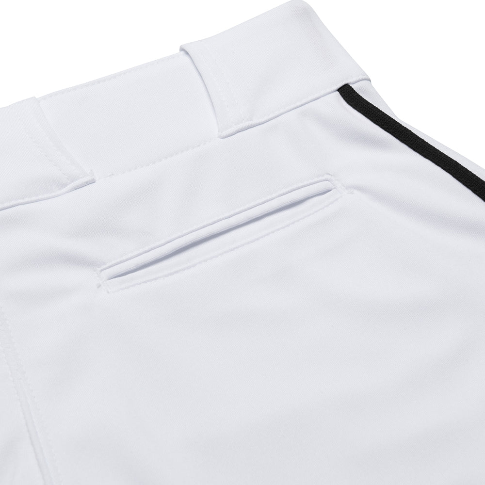 TRIPLE CROWN Knicker with Pipe - White Black Pipe - Youth - Small