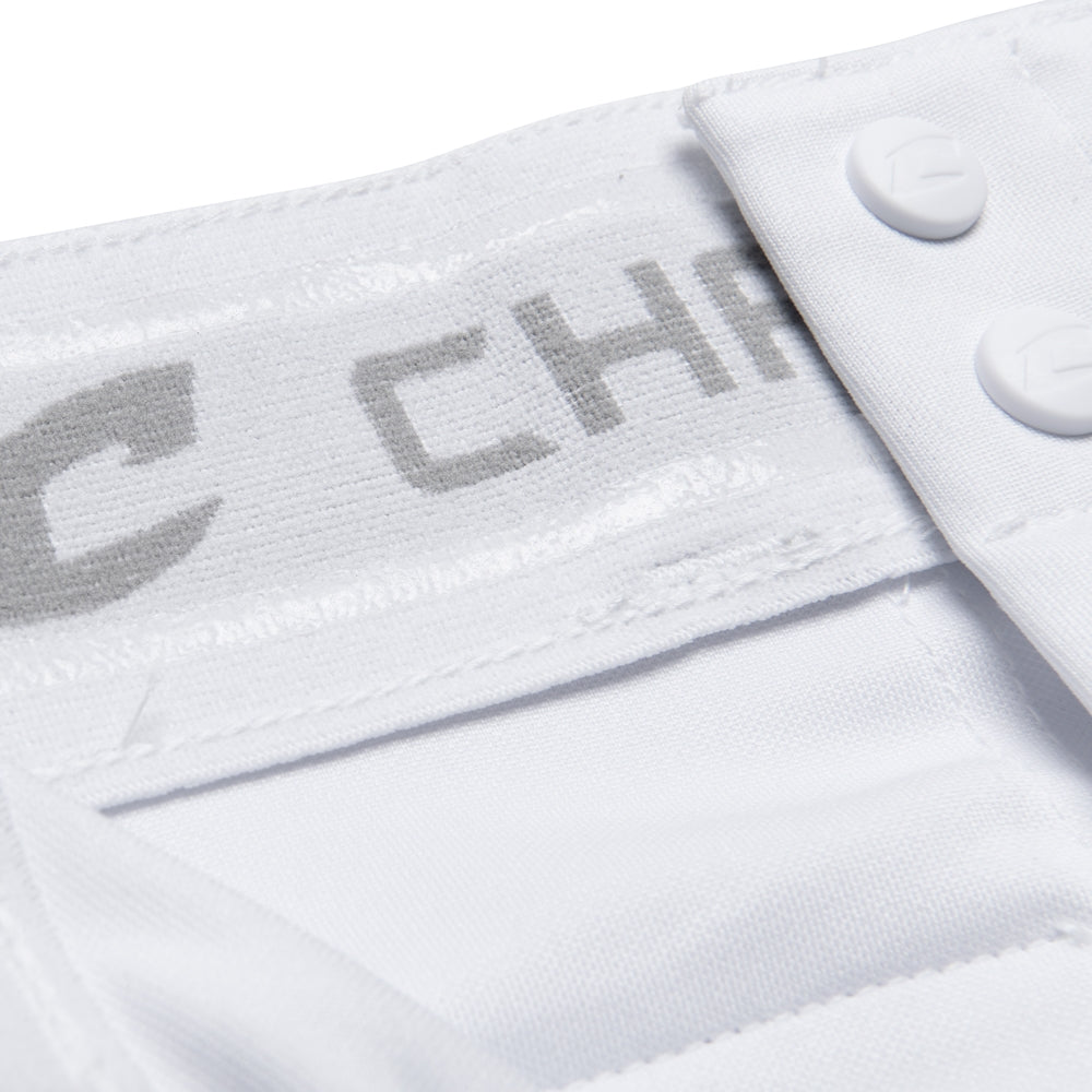 TRIPLE CROWN Knicker with Pipe - White Black Pipe - Youth - Small