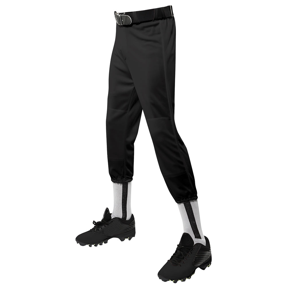 Performance Pull-Up Baseball Pant with Belt Loops Youth - Black - Youth - Medium