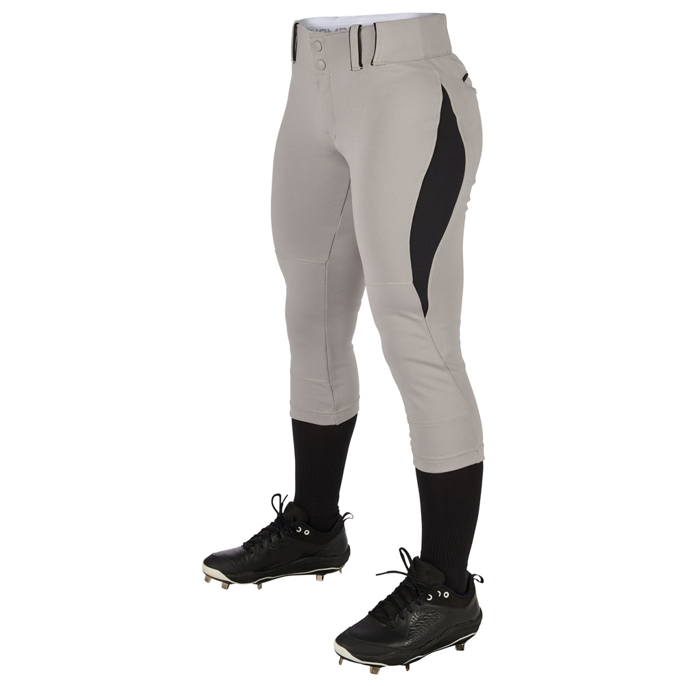 Surge 2 color Softball Pant - Grey Black - Womens - Small